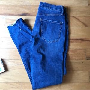 a.n.a distressed bottom skinny jeans